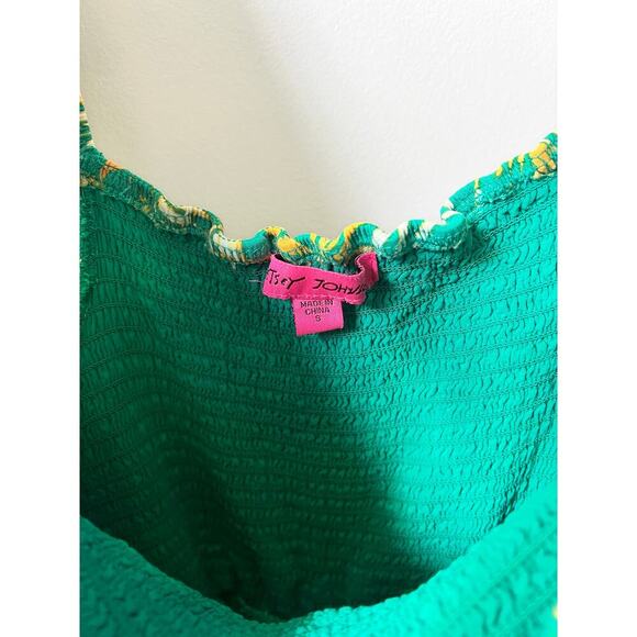 Betsey Johnson green tropical dress women's size small - Picture 3 of 5
